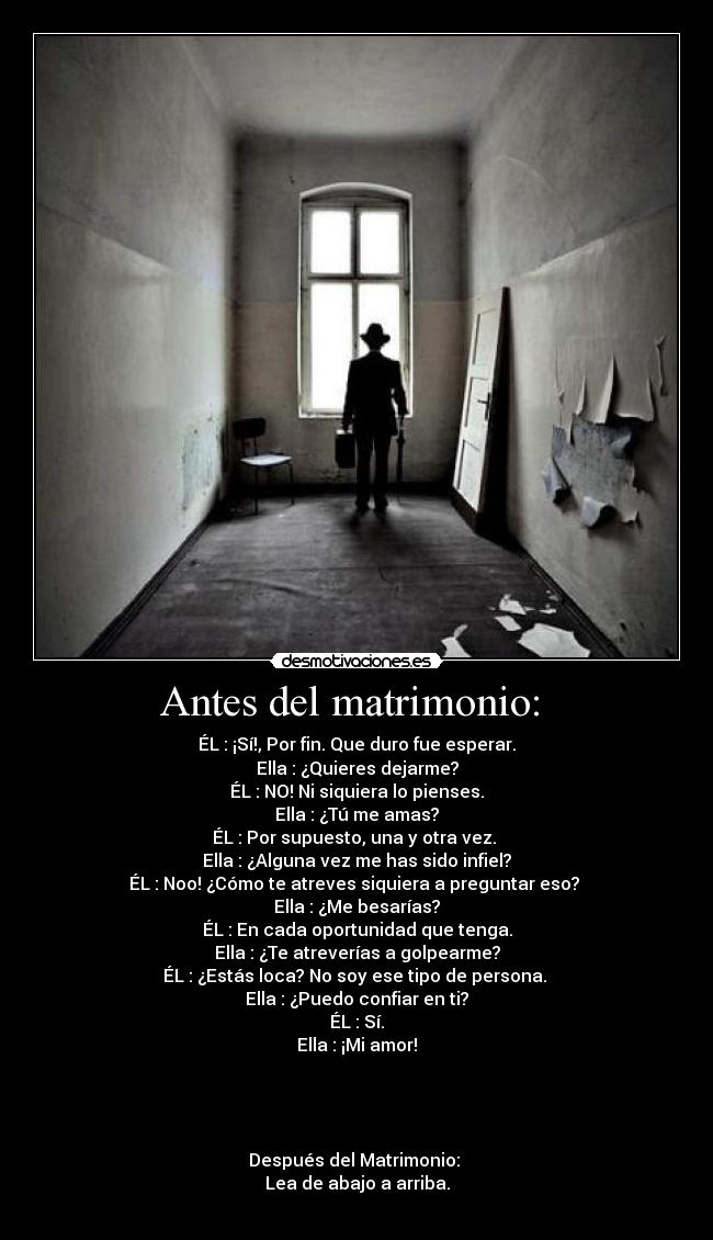 Antes del matrimonio:  - 