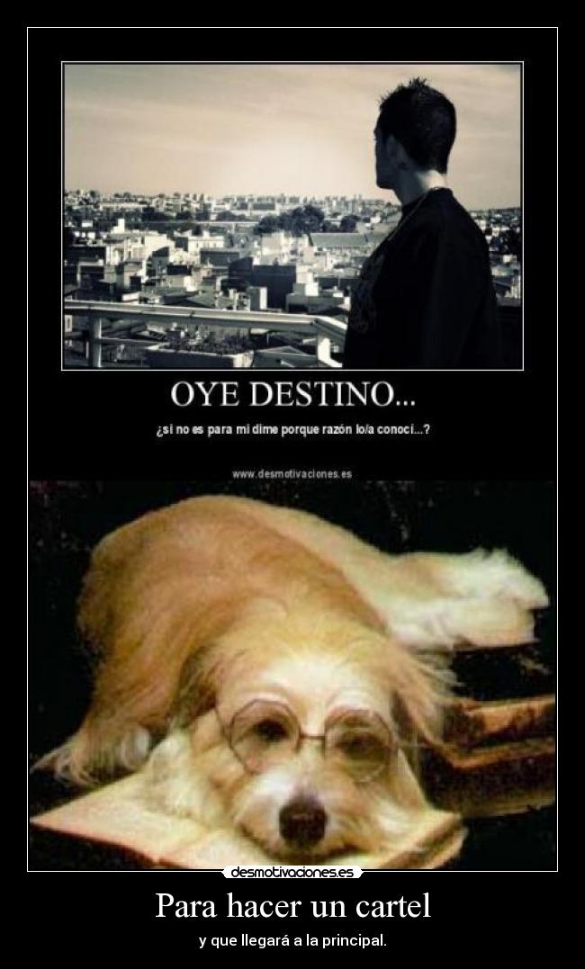 Para hacer un cartel -