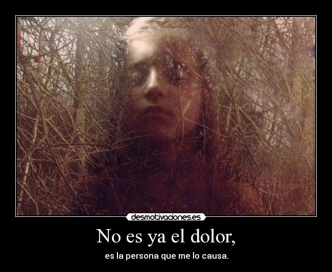 No es ya el dolor, - 