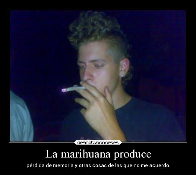 La marihuana produce -