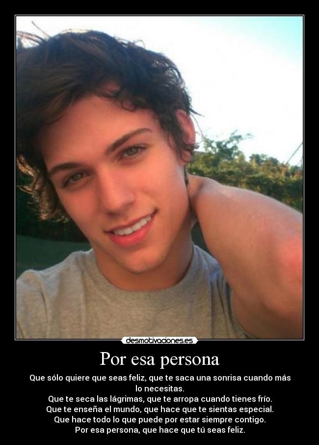 Por esa persona -