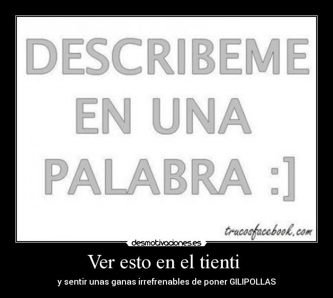 Ver esto en el tienti -