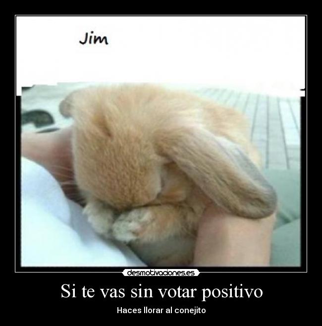 Si te vas sin votar positivo -