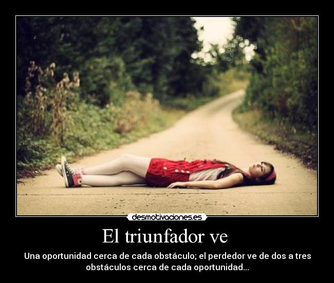carteles triunfador una oportunidad cerca cada obstaculo perdedor dos tres obstaculos desmotivaciones