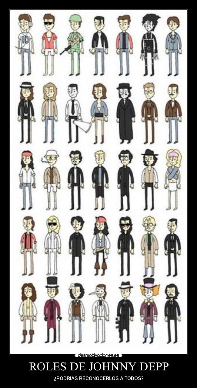 ROLES DE JOHNNY DEPP - 