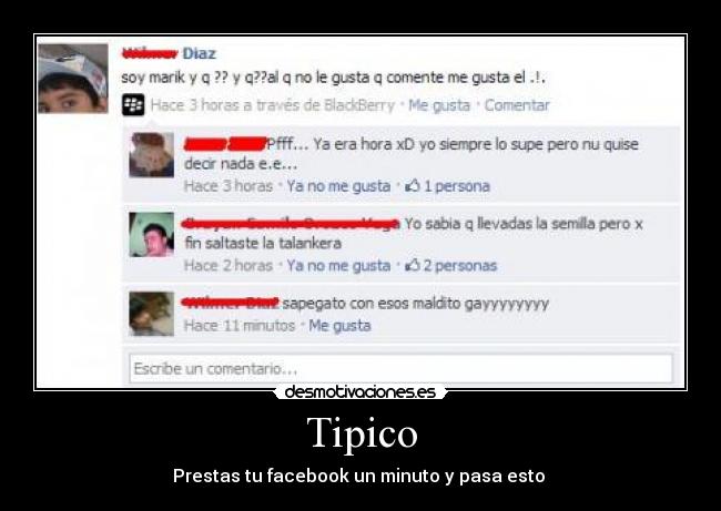 Tipico - Prestas tu facebook un minuto y pasa esto 