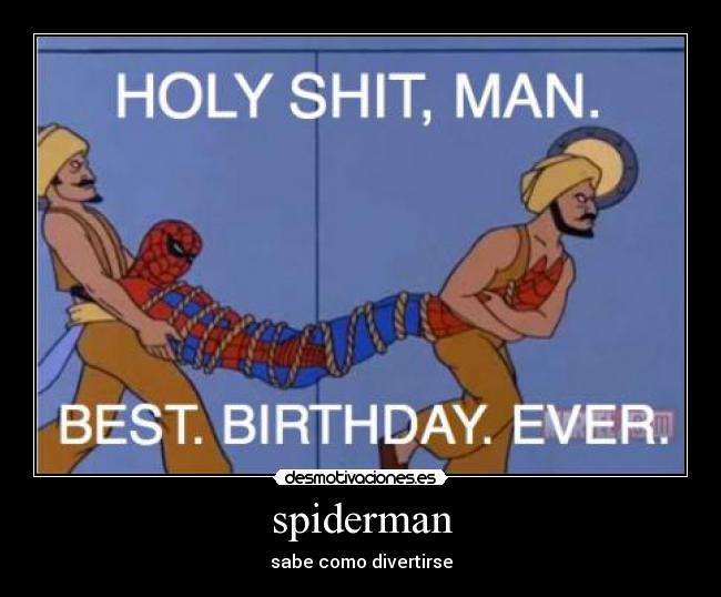 spiderman - sabe como divertirse