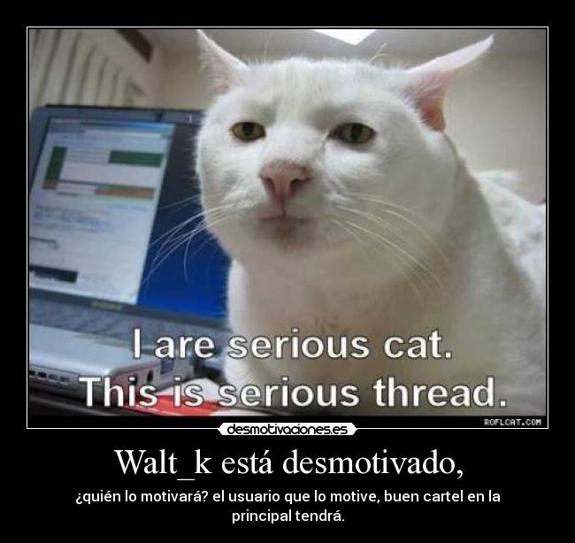 Walt_k está desmotivado, -