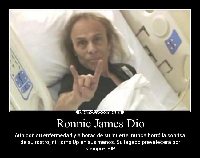 carteles ronnie jamesdiometallegadohorns desmotivaciones