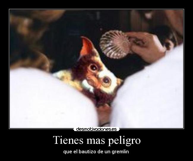 Tienes mas peligro - que el bautizo de un gremlin
