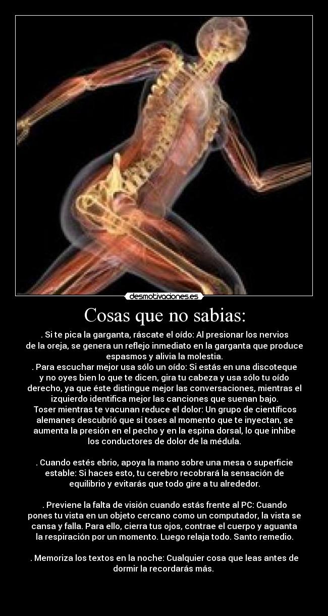 Cosas que no sabias: -