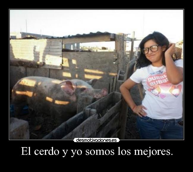 El cerdo y yo somos los mejores. -