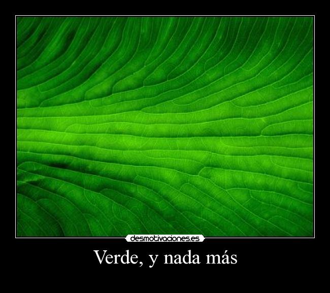 Verde, y nada más -