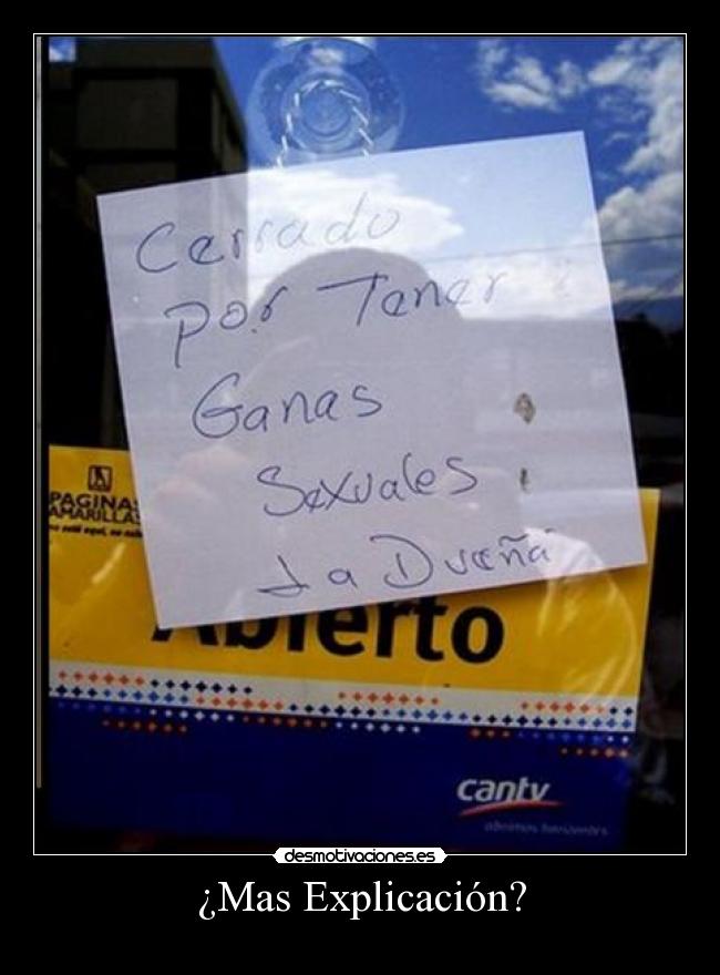¿Mas Explicación? - 
