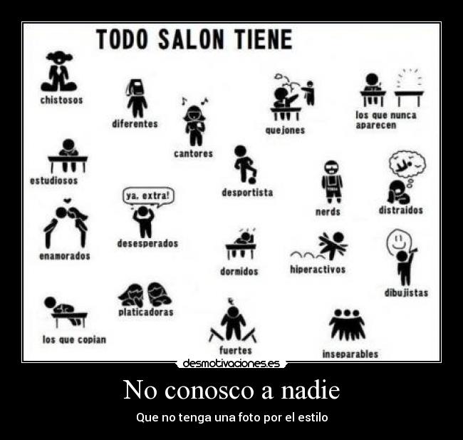 No conosco a nadie -