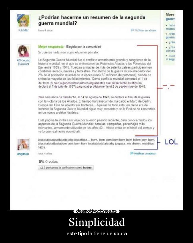 Simplicidad - este tipo la tiene de sobra