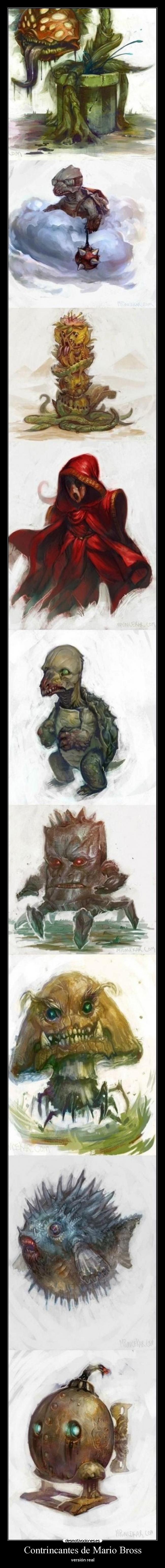 Contrincantes de Mario Bross - versión real