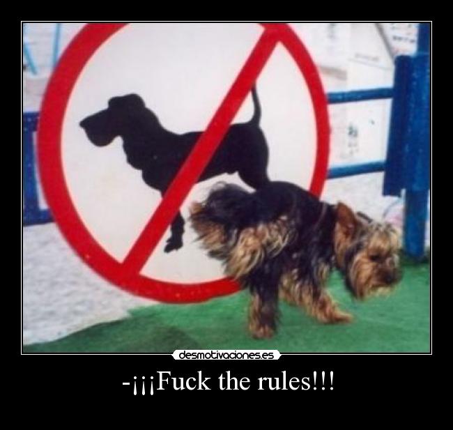 -¡¡¡Fuck the rules!!! -