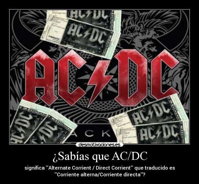 Sabias Que Ac Dc Desmotivaciones