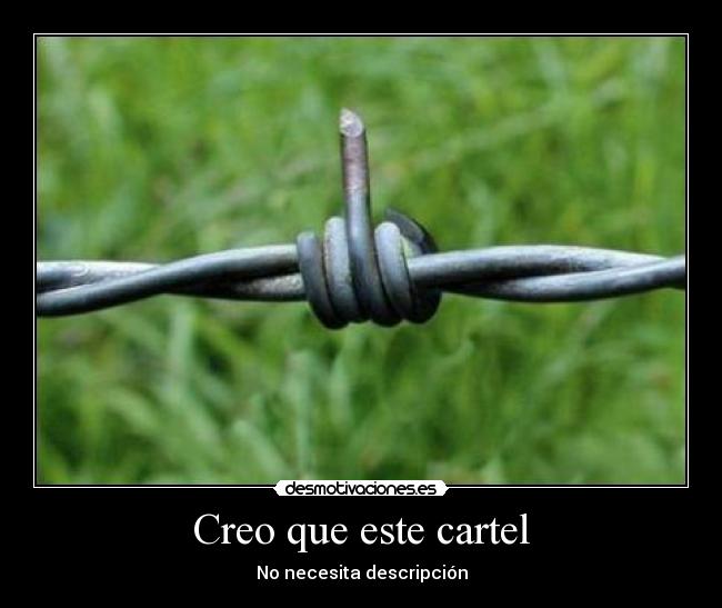 Creo que este cartel -