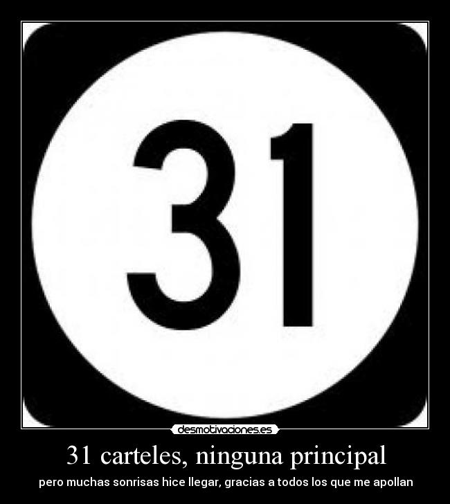 31 carteles, ninguna principal - 