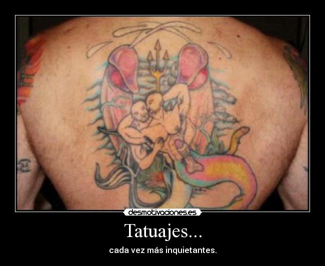 carteles tatuajes tatuajes penes sirenos pony invisible rosa desmotivaciones