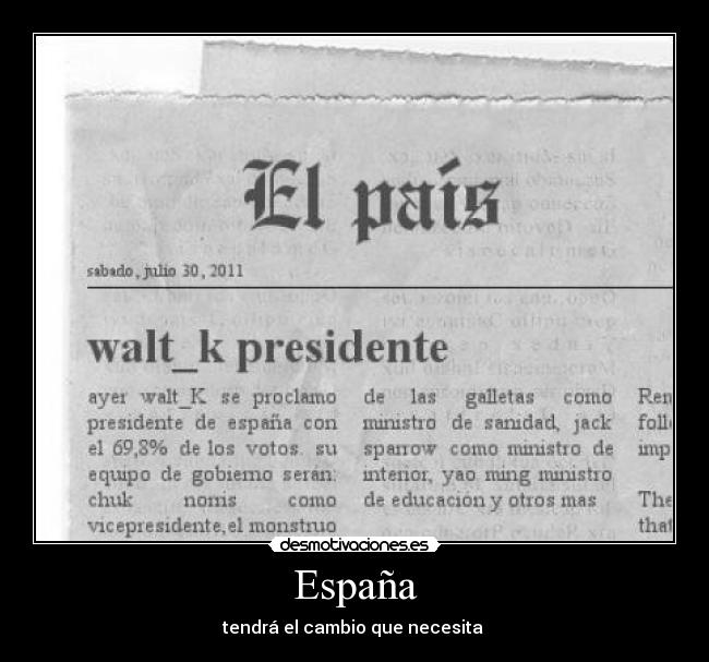 España - tendrá el cambio que necesita