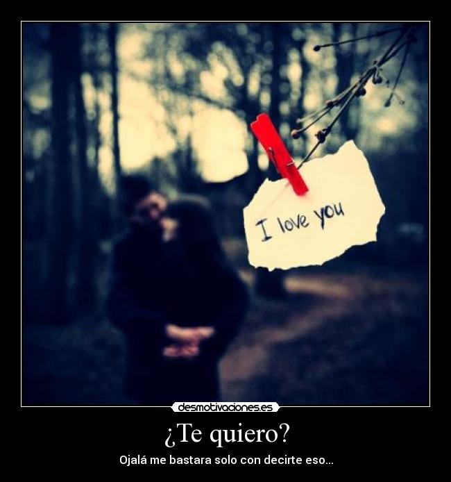 ¿Te quiero? -