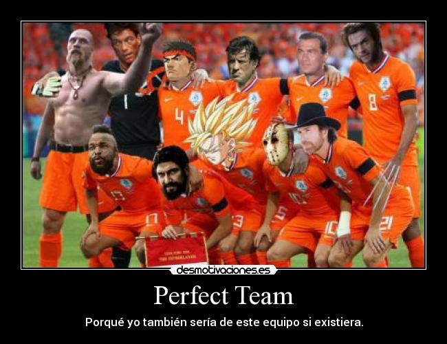 carteles perfect team desmotivaciones