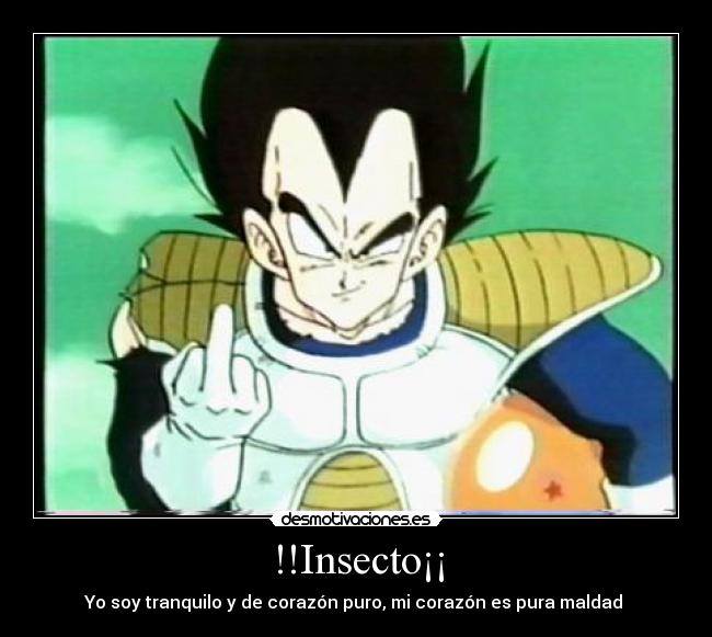!!Insecto¡¡ - Yo soy tranquilo y de corazón puro, mi corazón es pura maldad