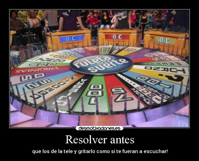 Resolver antes - 