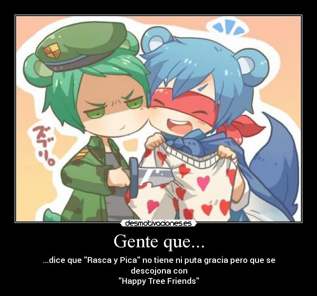 carteles gente dibujos caricaturas rasca pica happy tree friends desmotivaciones