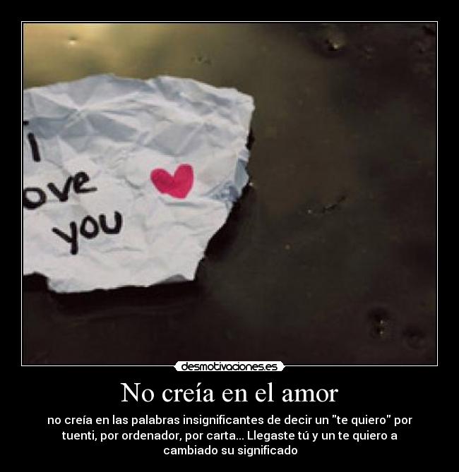 No creía en el amor - 