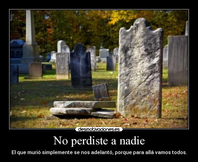 No perdiste a nadie - 
