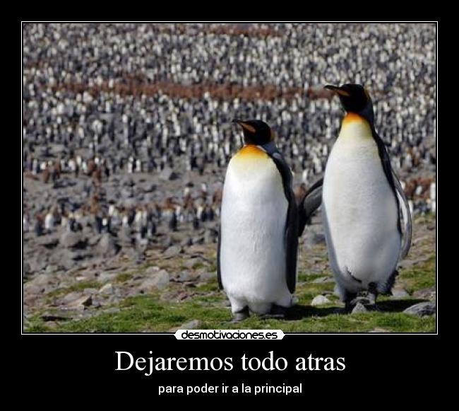 Dejaremos todo atras - para poder ir a la principal