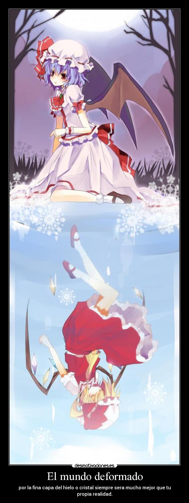 carteles mundo flandre scarlet touhou remilia hielo mundo deformado mejor realidad desmotivaciones