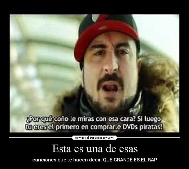 Esta es una de esas - canciones que te hacen decir: QUE GRANDE ES EL RAP
