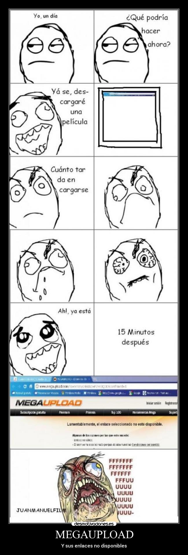MEGAUPLOAD - Y sus enlaces no disponibles
