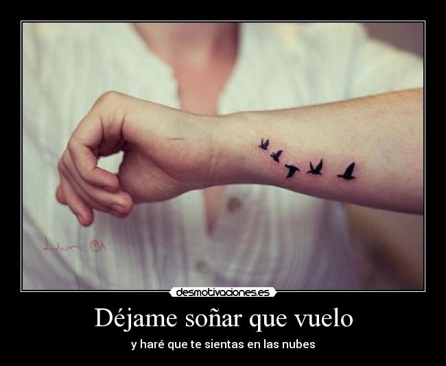 Déjame soñar que vuelo - y haré que te sientas en las nubes
