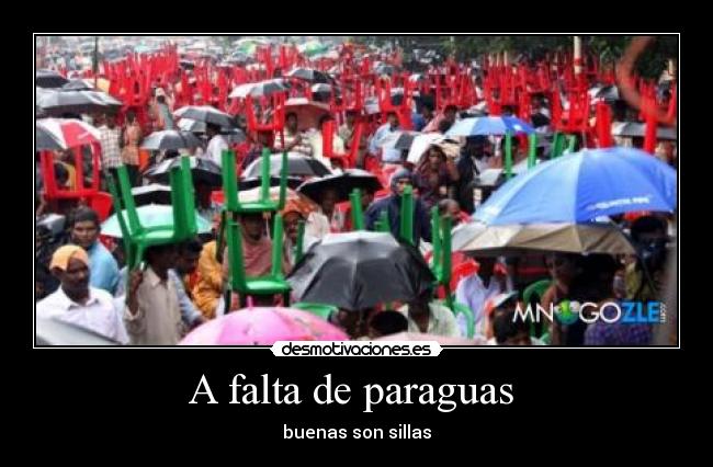 A falta de paraguas -