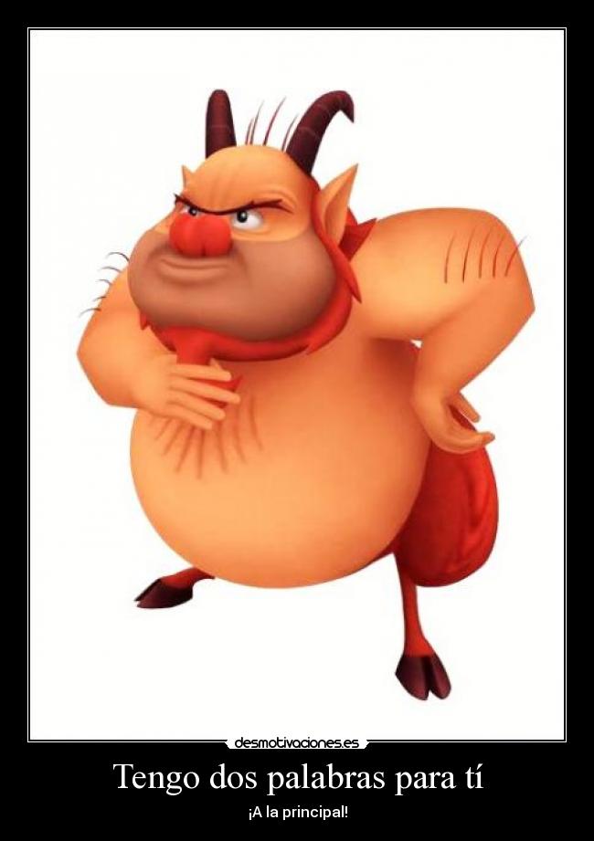 Tengo dos palabras para tí - ¡A la principal!