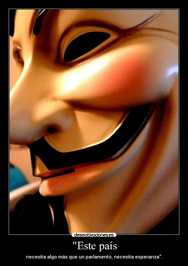 Este país - necesita algo más que un parlamento, necesita esperanza.