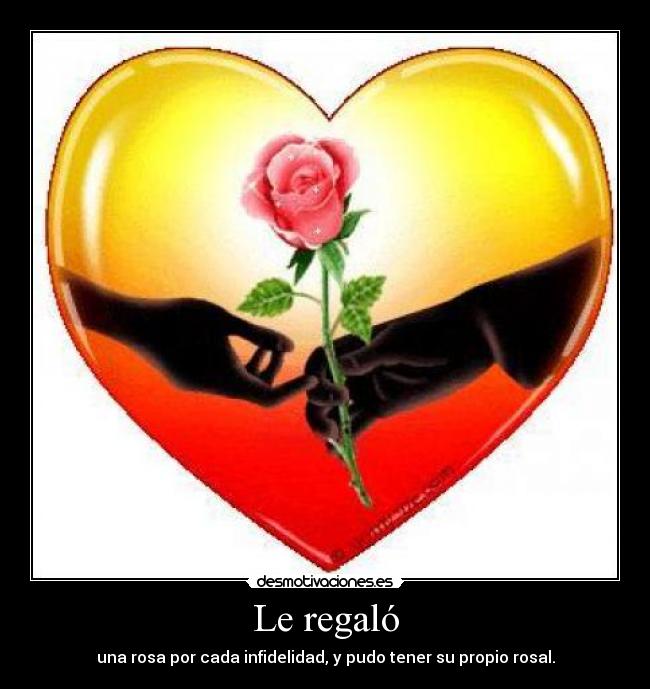 Le regaló - una rosa por cada infidelidad, y pudo tener su propio rosal.