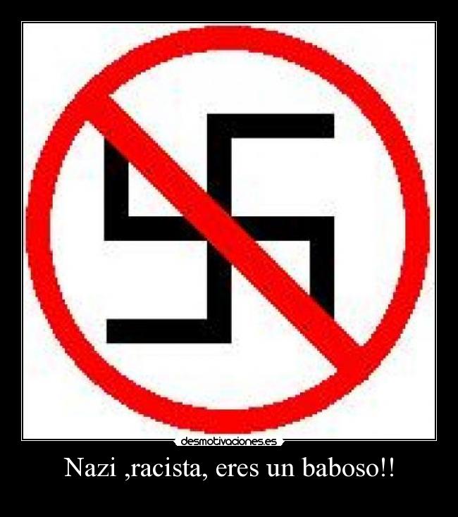 Nazi ,racista, eres un baboso!! -