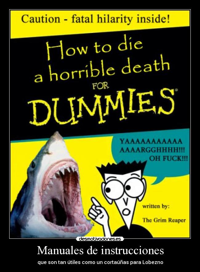 carteles manuales instrucciones desmotivaciones