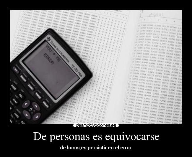 De personas es equivocarse - 