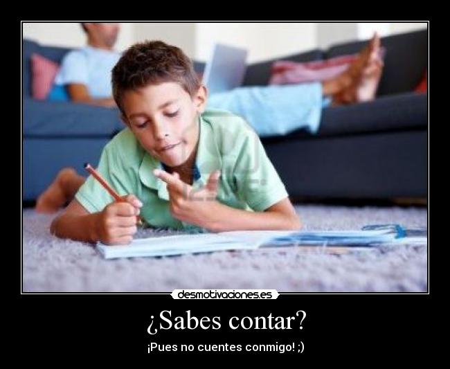 ¿Sabes contar? -