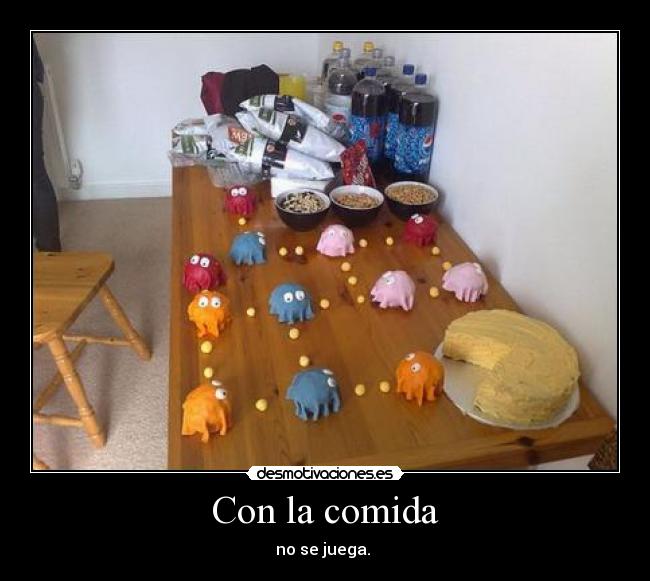 carteles comida con comida desmotivaciones