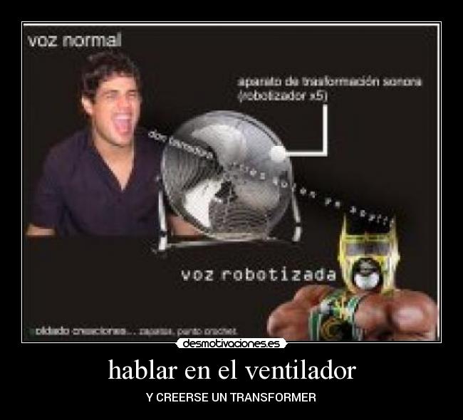 hablar en el ventilador -