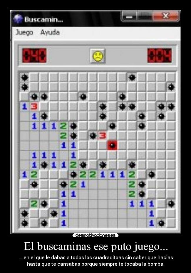 carteles buscaminas desmotivaciones